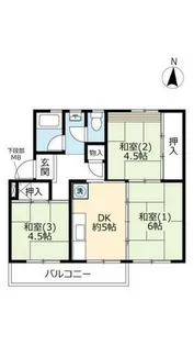 UR逆瀬川【0140405号室】の間取り