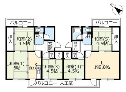UR泉南一丘【0620103号室】の間取り
