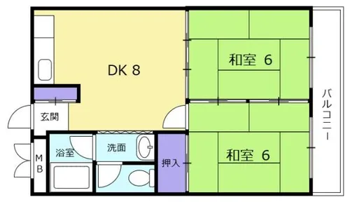 グリーンハイツ阪本【3階】の間取り
