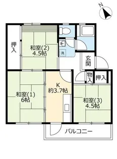 UR中登美第三【D080204号室】の間取り