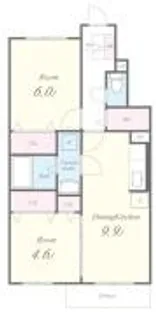 オーベルジュ 守山市今宿4丁目【1階】の間取り
