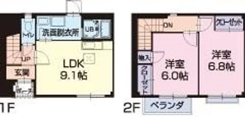 ブランシェ1043 テラスハウス【1階】の間取り