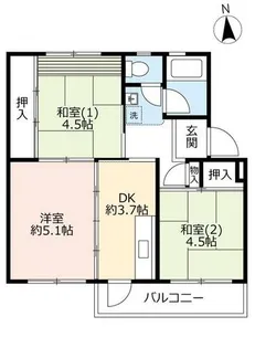UR東豊中第二【1400302号室】の間取り