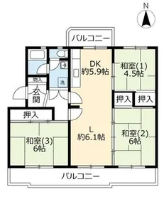 UR花園【0090503号室】の間取り