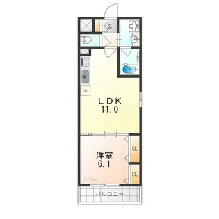 カサドラーダ九条烏丸【3階】の間取り