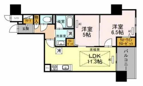 IBC Residence West【11階】の間取り