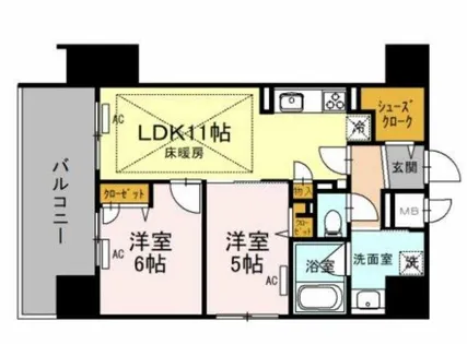 IBC Residence West【10階】の間取り