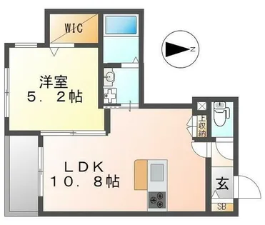 Le Ciel【202号室】の間取り