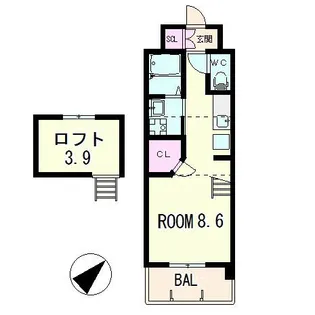 マリーベル南草津【10階】の間取り