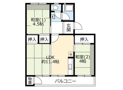 UR玉川橋【0350304号室】の間取り