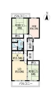 UR藤沢台第三【3270302号室】の間取り