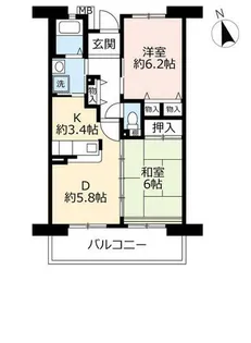 URアルビス緑丘【1070503号室】の間取り