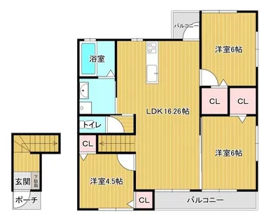 椿新築AP【B202号室】の間取り