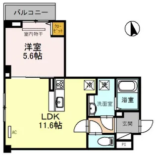レジデンス京都洛央【5階】の間取り