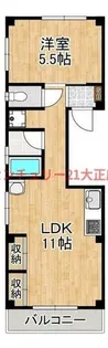 堀端マンション【3階】の間取り