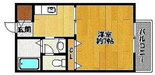 下坊マンション【205号室】の間取り