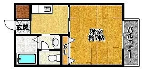 下坊マンション【205号室】の間取り