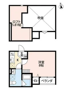 大阪府堺市堺区南清水町3丁【アパート】の間取り