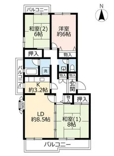 UR高槻・阿武山五番街【5070504号室】の間取り