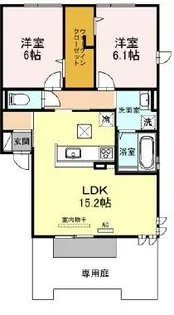グランレーヴ壱番館【1階】の間取り