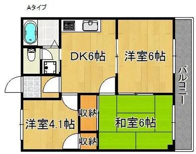 ハウディサガラ【2階】の間取り