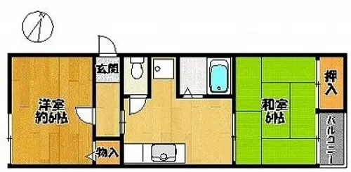 フラワーハイツ【308号室】の間取り