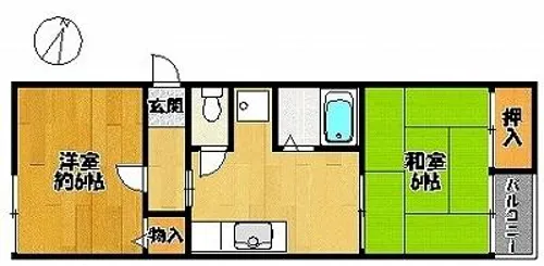 フラワーハイツ【308号室】の間取り