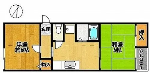 フラワーハイツ【308号室】の間取り