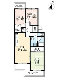 UR落合第三【4130302号室】の間取り