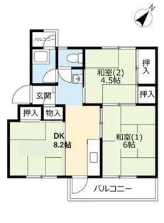 UR助松【0340301号室】の間取り