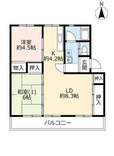UR玉川橋【0410507号室】の間取り