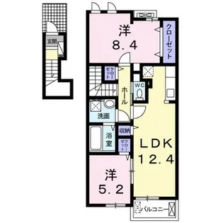 プラシード J.【0202号室】の間取り