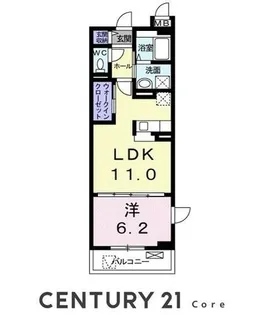 Ever Green Fuji 野洲市小篠原【1階】の間取り