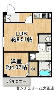 マーレ大正【3階】の間取り