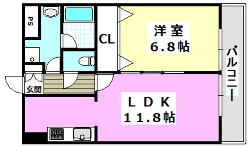 ヴィーブル【1階】の間取り