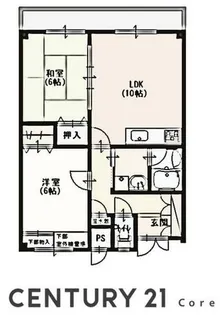 メルカード (野洲市市三宅)【3階】の間取り