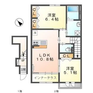 A-wave 八王子 栗東市辻【2階】の間取り