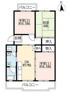 UR湊駅前【0500403号室】の間取り