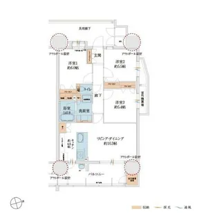 サンメゾン西鉄久留米【12階】の間取り