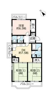 UR鈴の宮【0010105号室】の間取り