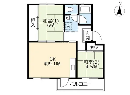 UR鶴山台【0120502号室】の間取り