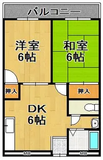 リバティハイツ【4階】の間取り