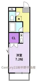 エスポワール久留米【201号室】の間取り