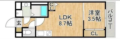 ラルヴェールⅢ【3階】の間取り