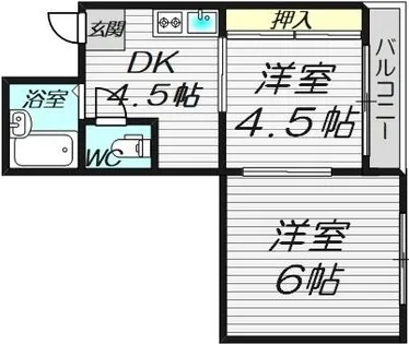 ベストレジデンス今里駅前【6階】の間取り