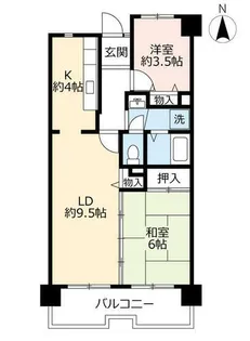 URエルト桜井【0000602号室】の間取り