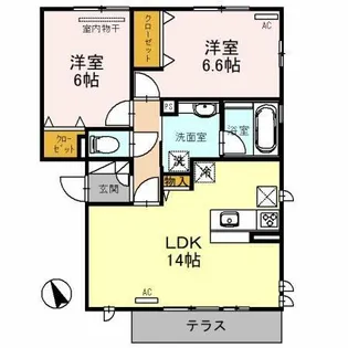 滋賀県守山市播磨田町【アパート】の間取り