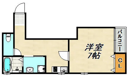 レジデンス月見山【1階】の間取り