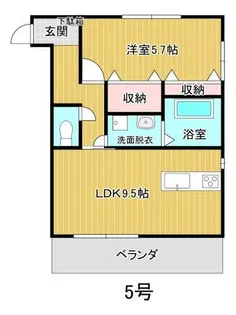 ショコラティ枝国【205号室】の間取り