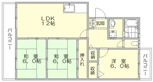 エクシード博多【302号室】の間取り